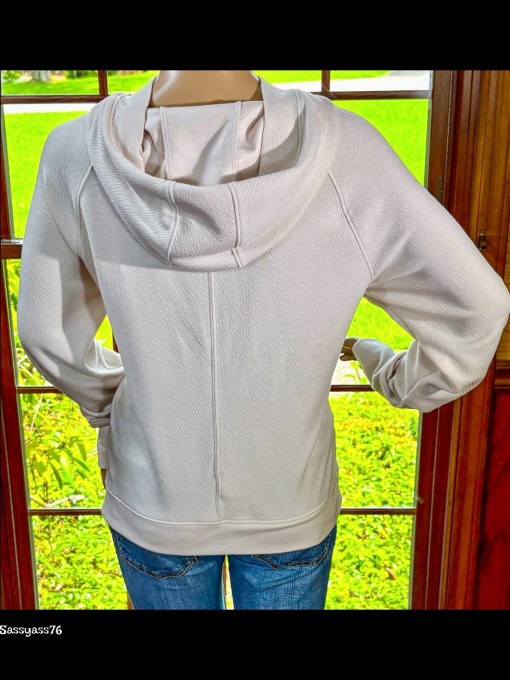 ▪️PRANA▪️Lightweight IVORY Textured Sustainable Hoodie - Picture 2 of 6